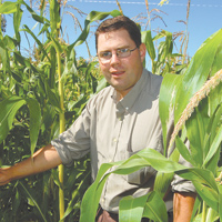 Daniel Olson in field